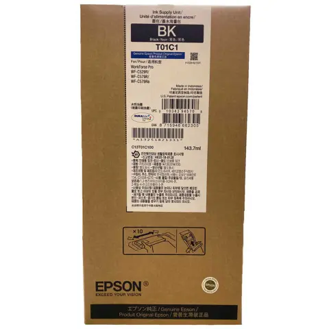 Tusz Epson T01C1 / C13T01C100 Czarny do drukarek (Oryginalny) [10k]